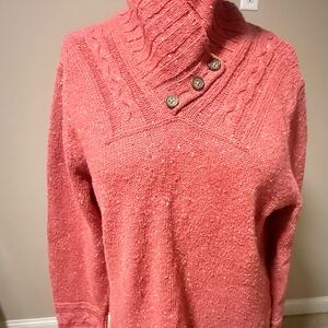Woolrich Women's Pink Cowl Neck Sweater